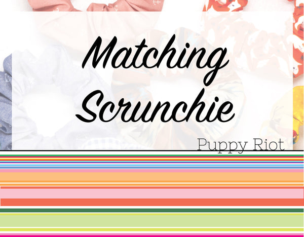 Scrunchies to Match Dog Bandana or Dog Bowtie