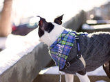 Purple Plaid Flannel Dog Scarf