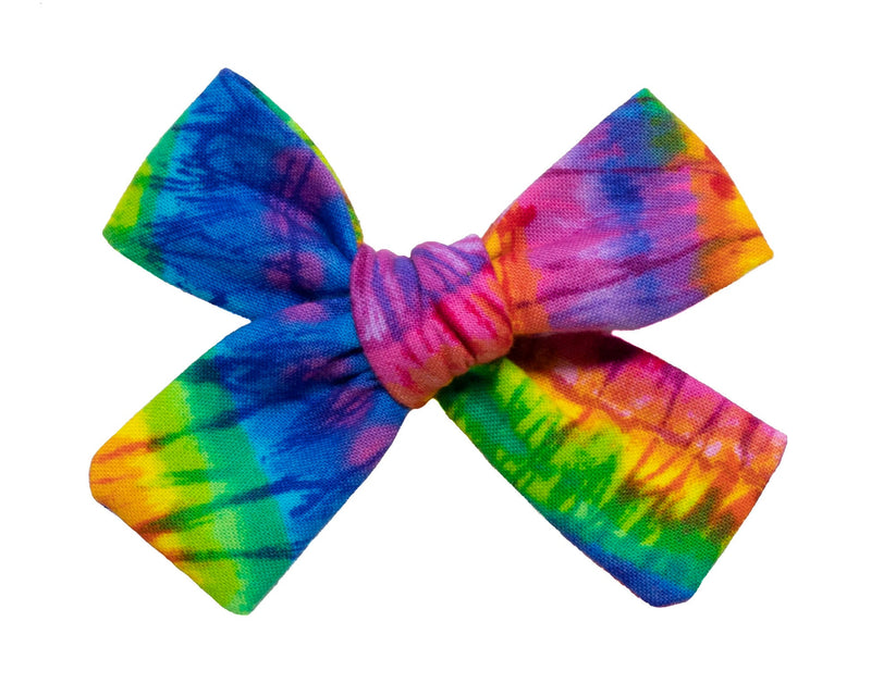 Rainbow Tie Dye Dog Hair Bows