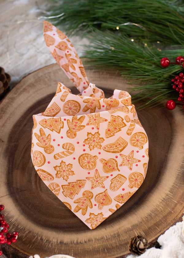 Gingerbread Christmas Dog Bandana