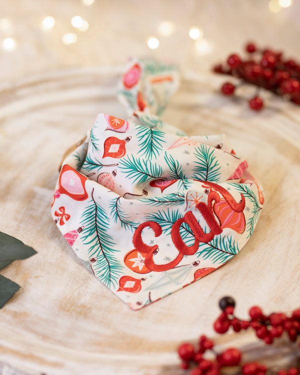 Retro Christmas Dog Bandana