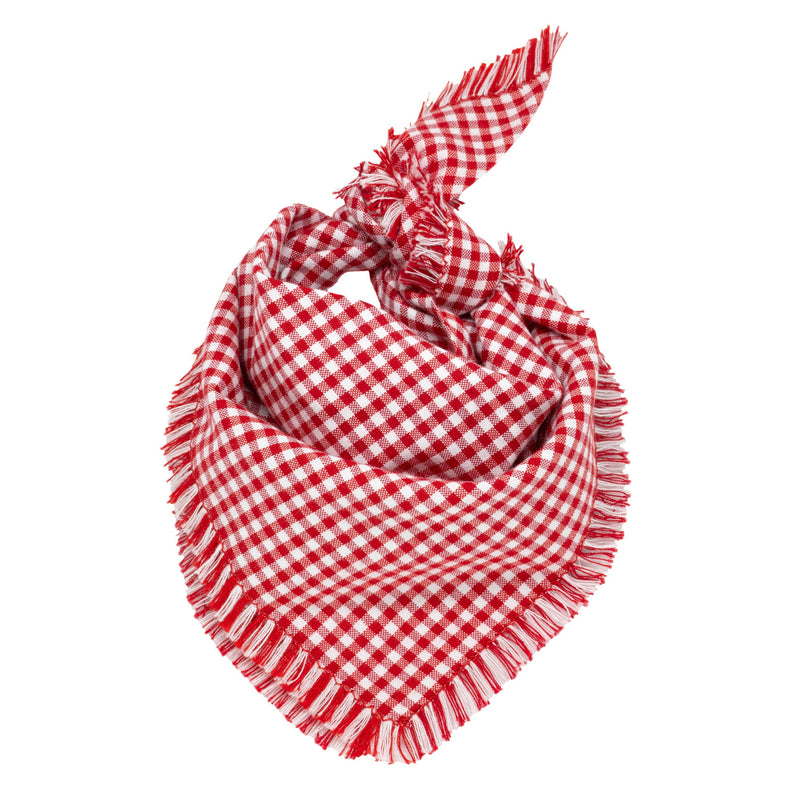 Red Gingham Dog Bandana