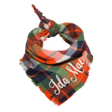 Personalized Flannel Dog Bandana