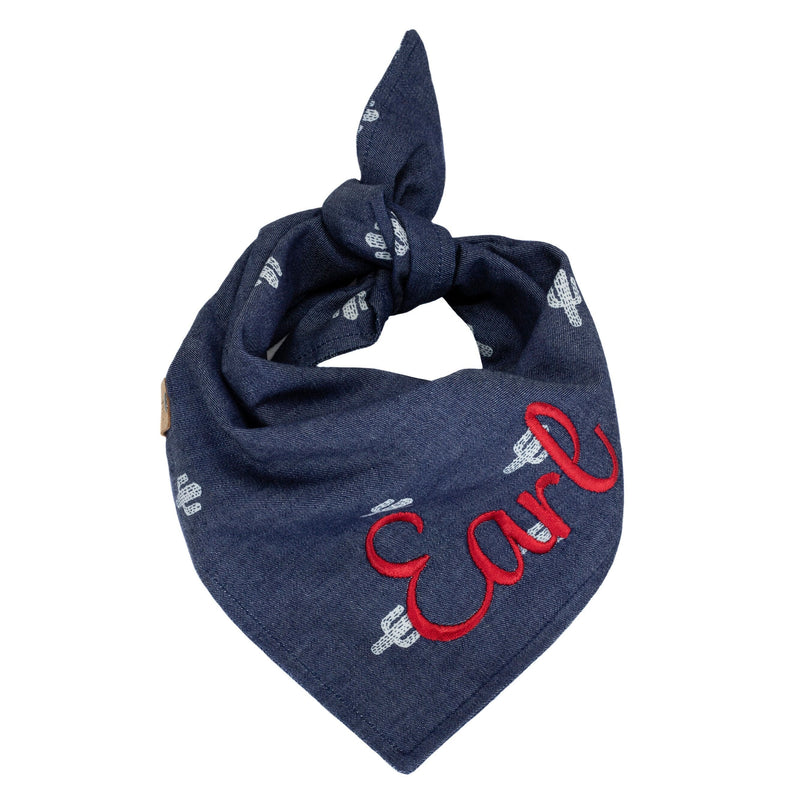 Personalized Denim Dog Bandana