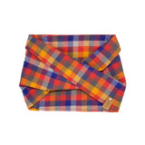 Bright Plaid Flannel Infinity Dog Scarf