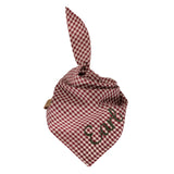 Burgundy Gingham Dog Bandana