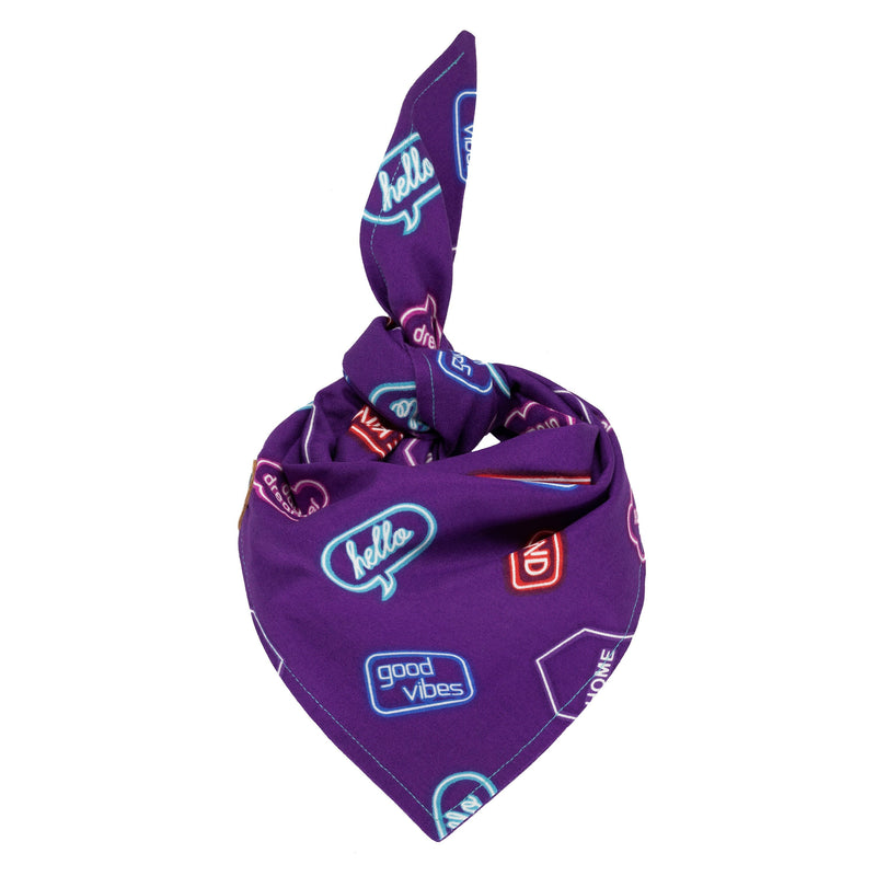 Personalized Purple Neon Bandana