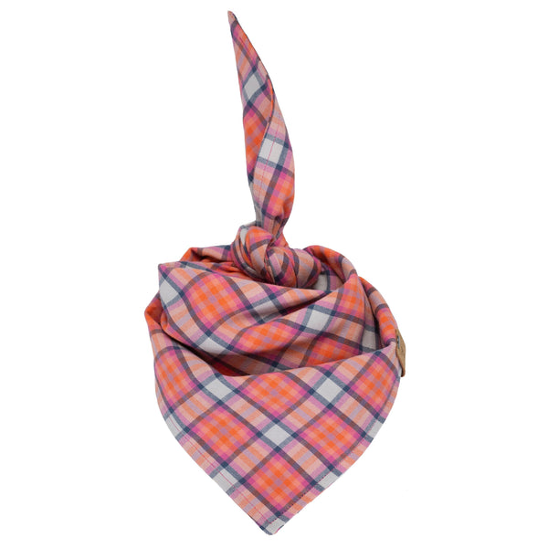 Summer Plaid Cotton Dog Bandana