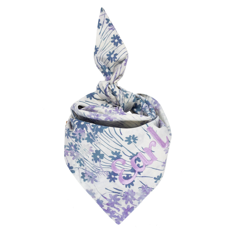 Personalized Lavender Floral Bandana