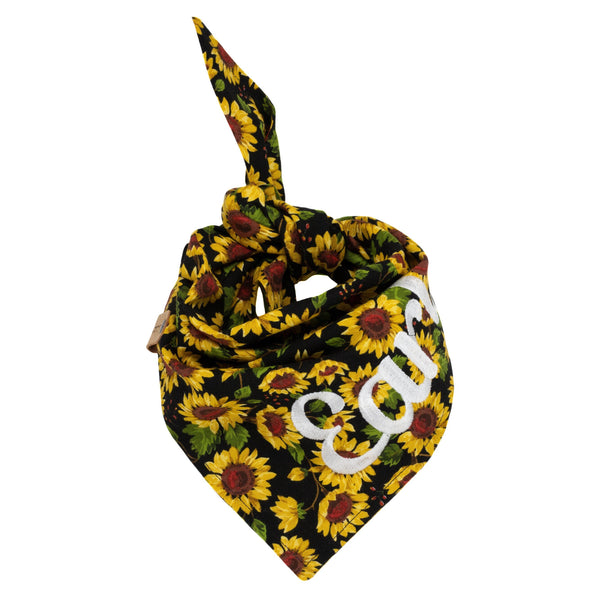 Personalized Sunflower Dog Bandana