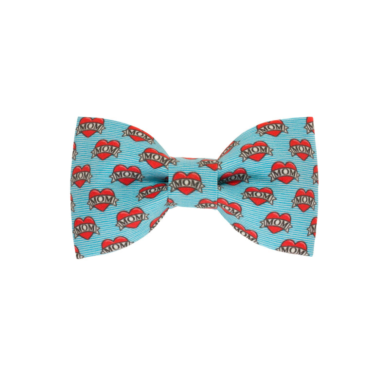 Mother's Day Heart Dog Bowtie